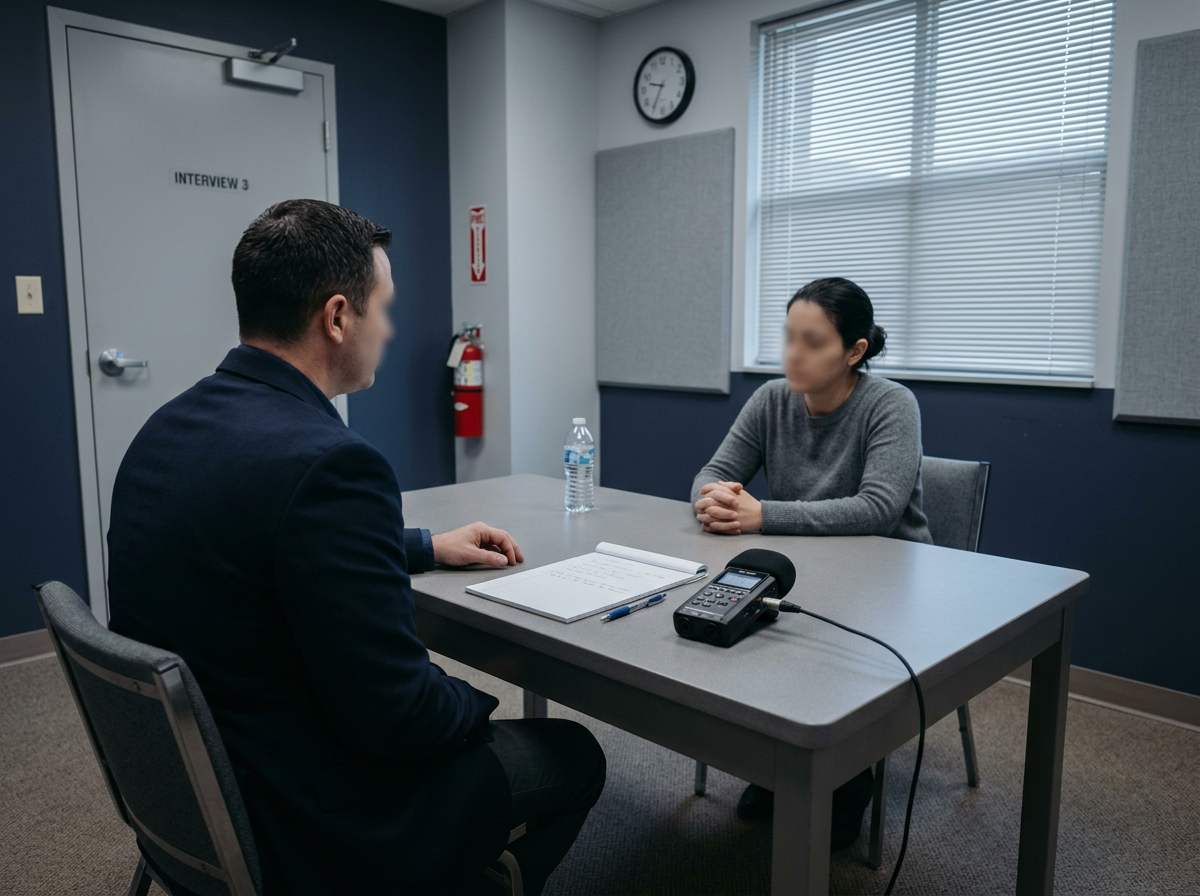 Law enforcement investigative interview room